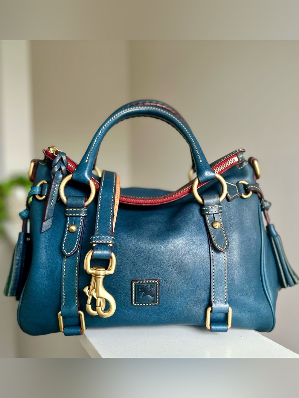Dooney & Bourke Florentine Satchel in Color Denim - Picture 15 of 16